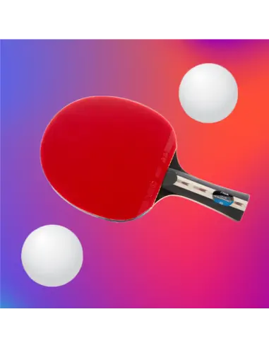 Table Tennis Bat And Two Balls Sporting Fun