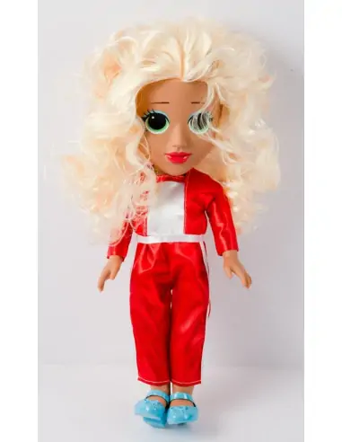 LqL Small Blonde Red Doll With Dress Up