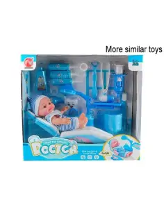 Doll And Dentist Bed Set Toy With Light