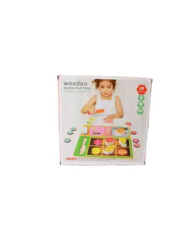 Wooden Puzzle Fruit Shop Kids Playset