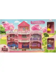 Pink Doll Dreamhouse 7 in 1 Playset For Kids